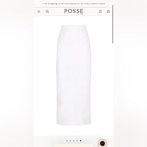 Posse White Midi Skirt